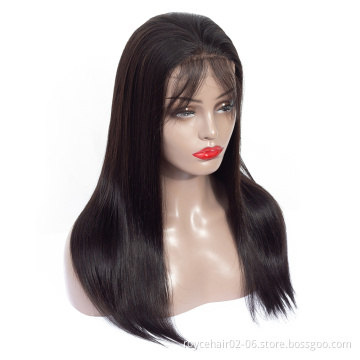100% Brazilian Virgin Cuticle Aligned Natural Hair Transparent Swiss Lace Wig HD Lace Front Human Hair wigs for Black Women